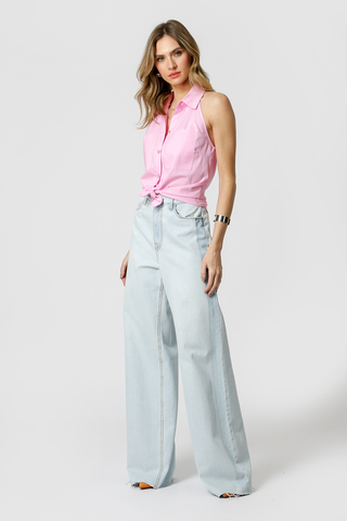 Camisa Frente Única - ROSA CLARO
