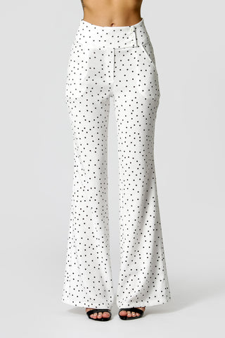 Pantalones anchos con bolsillo para cuchillo - BLANCO ROJO 7139