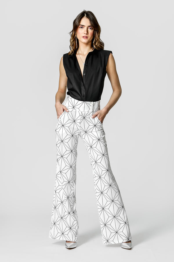 Calça Pantalona Bolso Faca