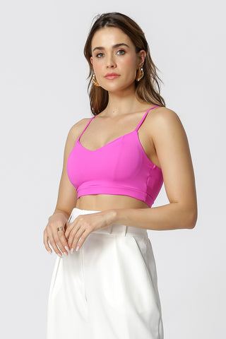 Top de tiras - ROSA NEÓN