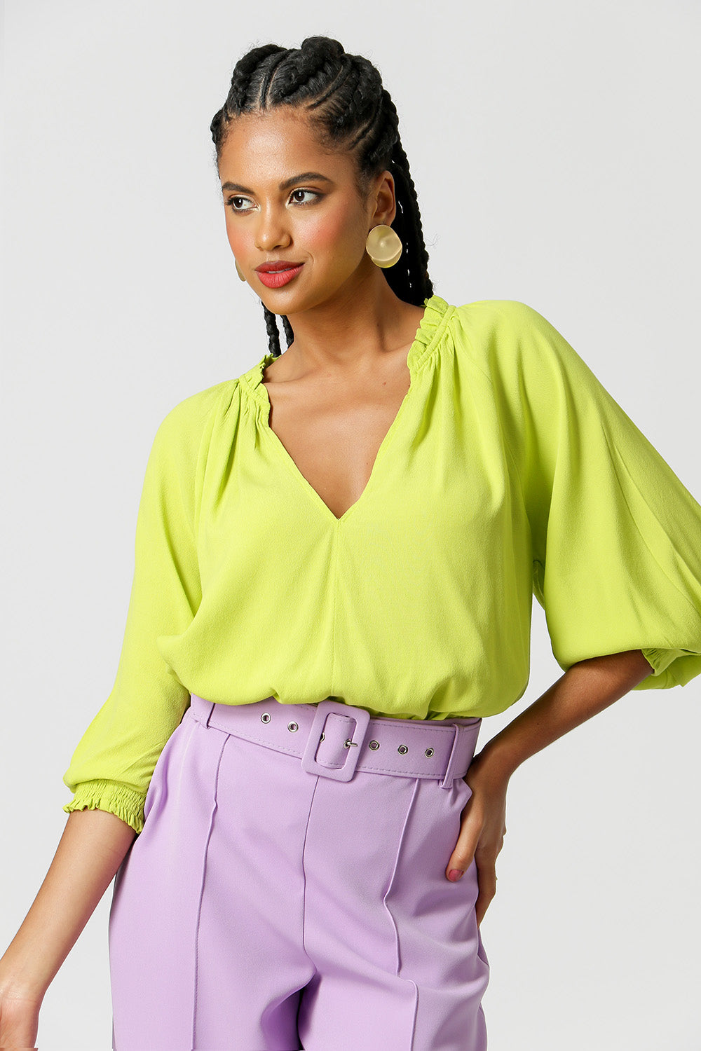 Blusa Gola Franzida