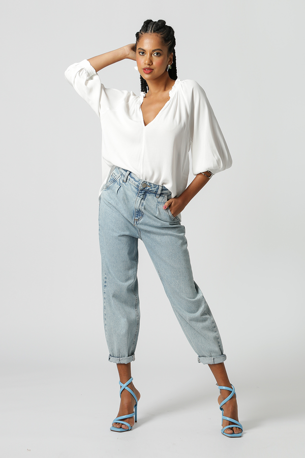 Blusa Gola Franzida