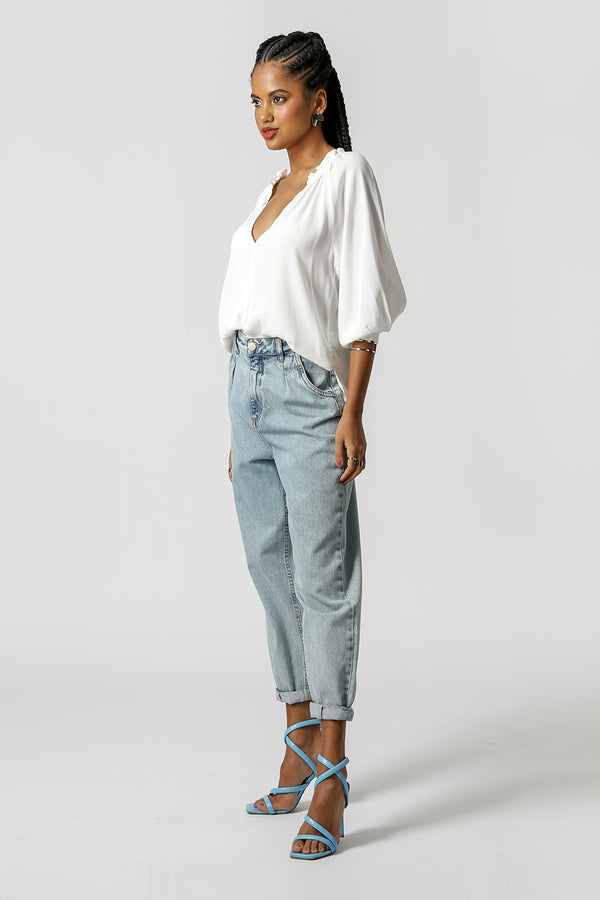 Blusa Gola Franzida