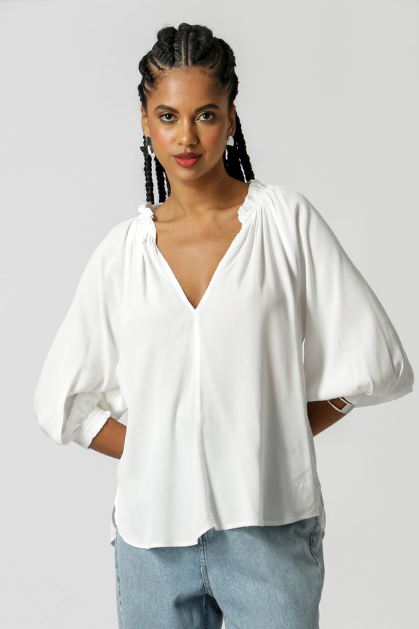 Blusa Gola Franzida