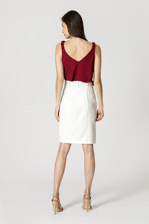 Blusa Decote V Alça Franzida