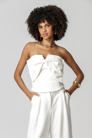 Blusa Max Bow - BLANCO ROJO