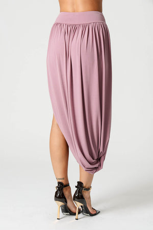 Saia Franzida Com Fenda Lateral