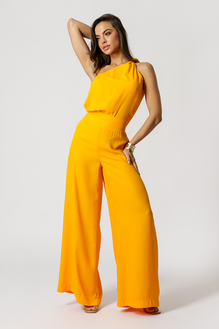 Calça Pantalona Com Elástico - SOL 1