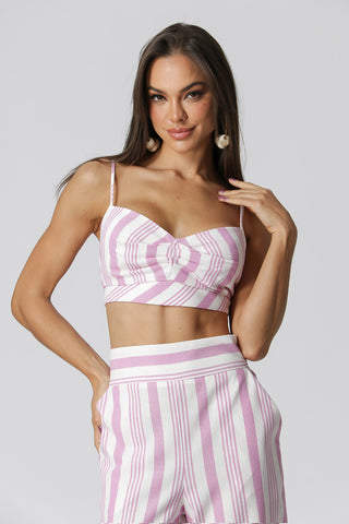 Top con tirantes y lazos en la espalda - MORADO CLARO 90141