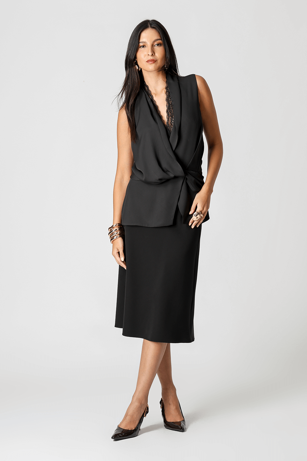 Saia de Alfaiataria Em Viés