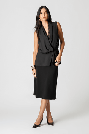 Saia de Alfaiataria Em Viés