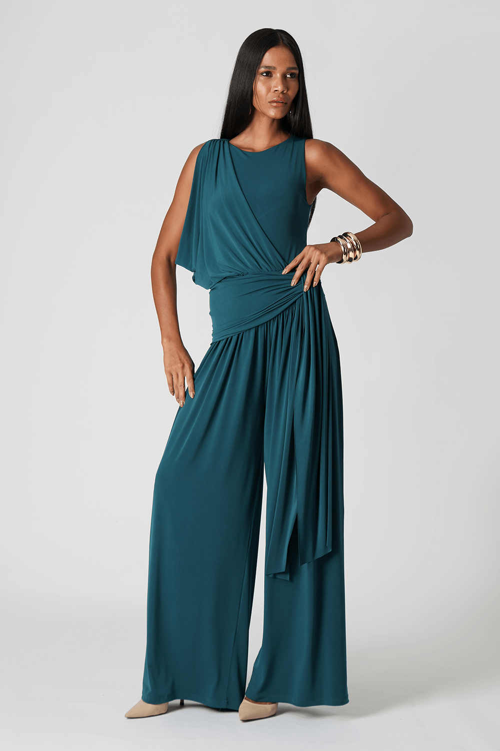 Calça Pantalona Multifuncional Com Faixa