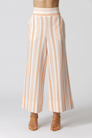 Calça Linho Listrado - TANGERINA 90141