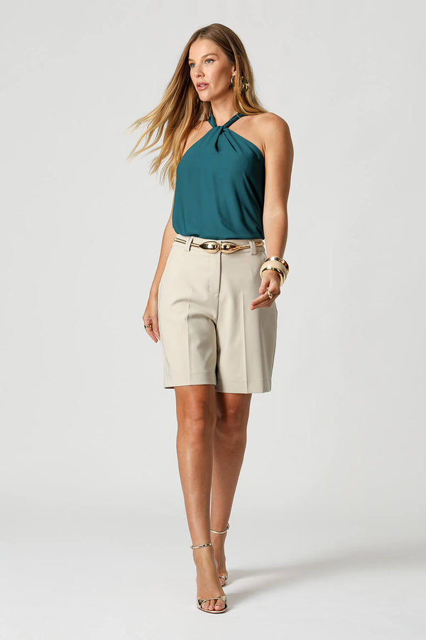Blusa Gola Transpassada Crepe Fluído