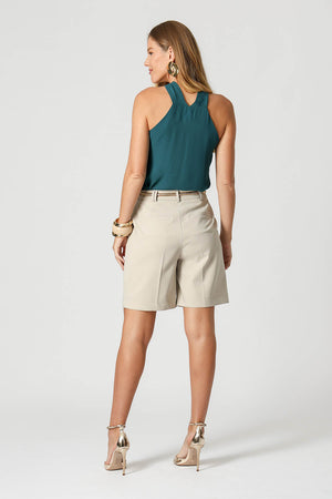 Blusa Gola Transpassada Crepe Fluído