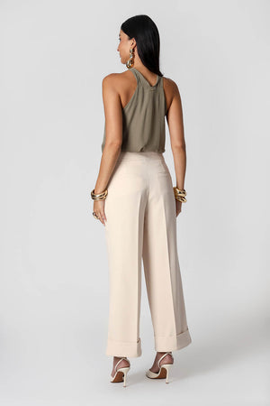 Blusa Gola Transpassada Crepe Fluído