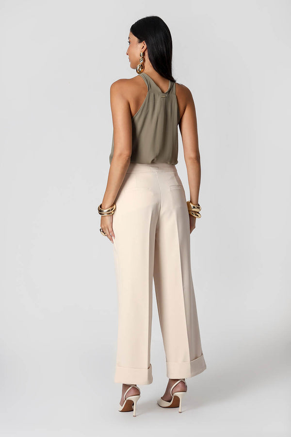 Blusa Gola Transpassada Crepe Fluído