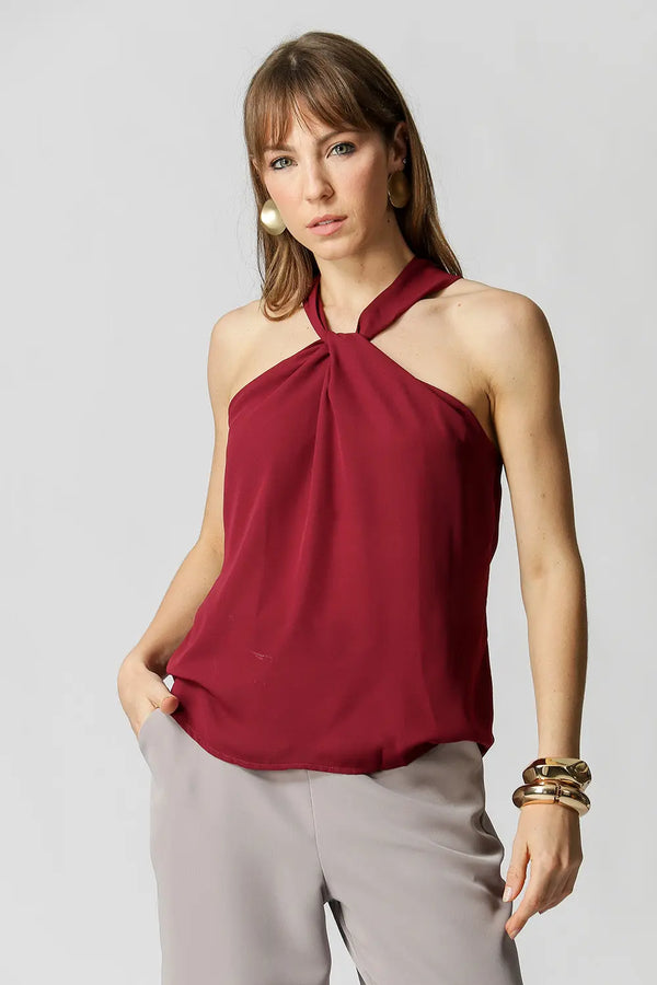 Blusa com Gola Transpassada TRIMIX