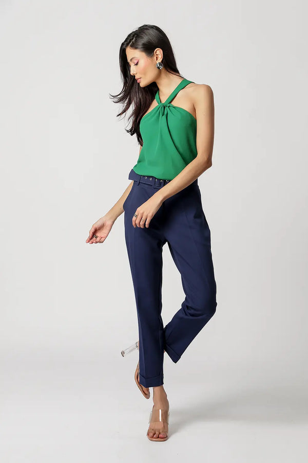 Blusa com Gola Transpassada TRIMIX