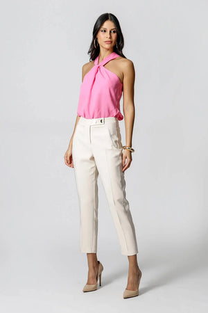 Blusa com Gola Transpassada TRIMIX