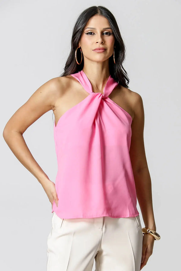 Blusa com Gola Transpassada TRIMIX