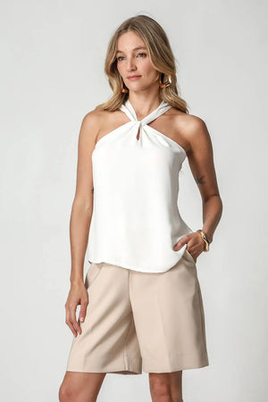 Blusa com Gola Transpassada TRIMIX