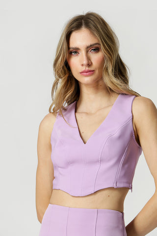 Top corto a medida - MORADO CLARO
