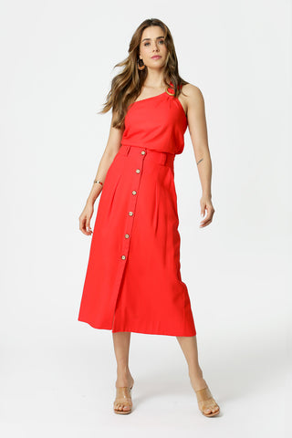 Blusa Ombro Único - CORAL