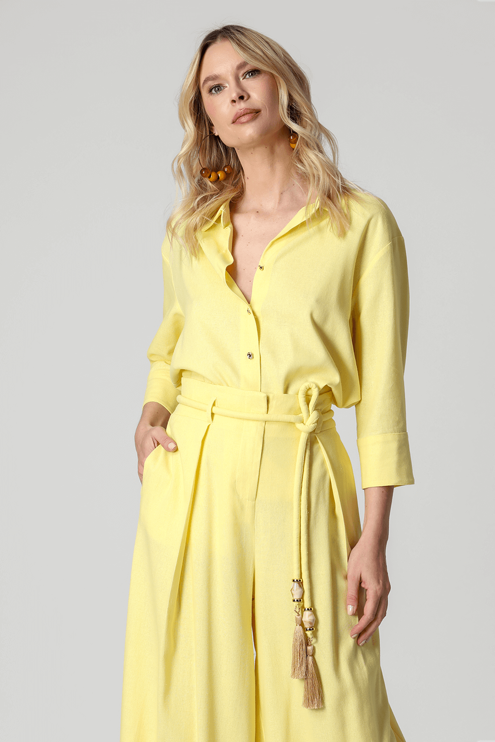 Camisa Em Linho Viscose