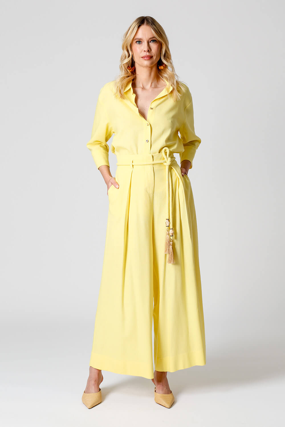 Camisa Em Linho Viscose