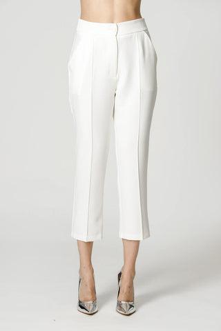Calça Pantacourt Alfaiataria - OFF WHITE