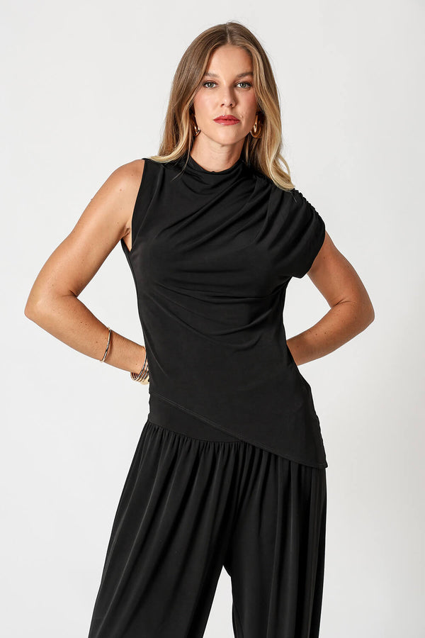 Blusa Assimétrica Com Franzido