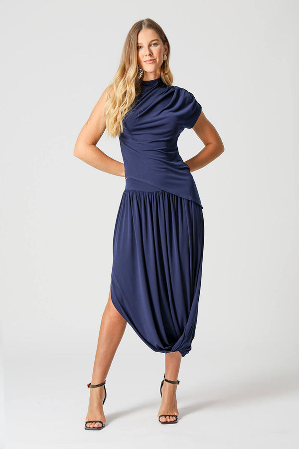 Blusa Assimétrica Com Franzido