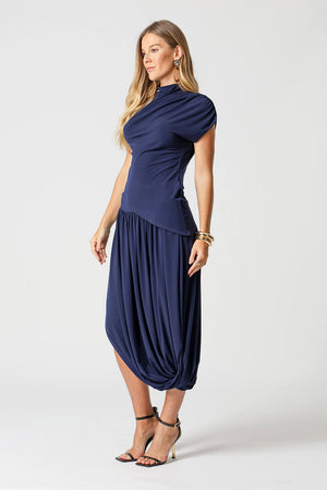 Blusa Assimétrica Com Franzido