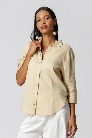 Camisa Básica De Linho