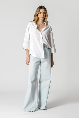 Camisa Básica De Linho - BRANCO