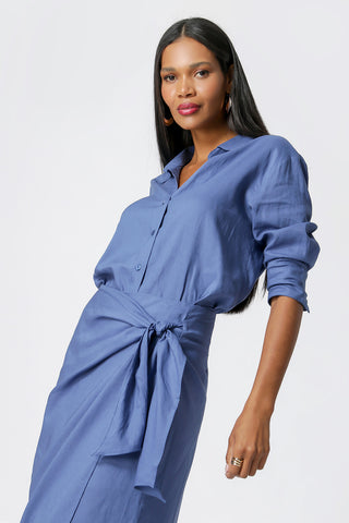 Camisa Básica De Linho - JEANS
