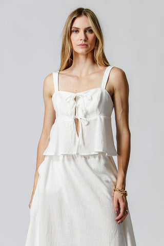 Blusa Com Amarração Frontal - OFF WHITE