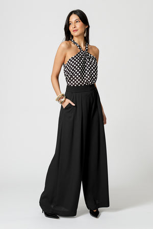 Blusa Crepe Com Torção Estampada
