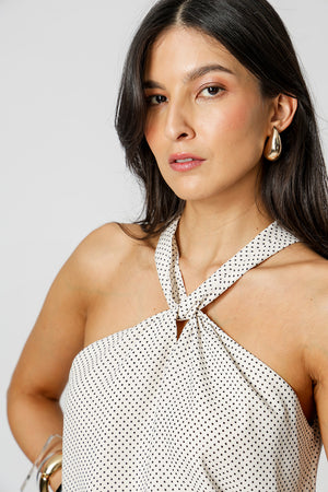 Blusa Crepe Com Torção Estampada