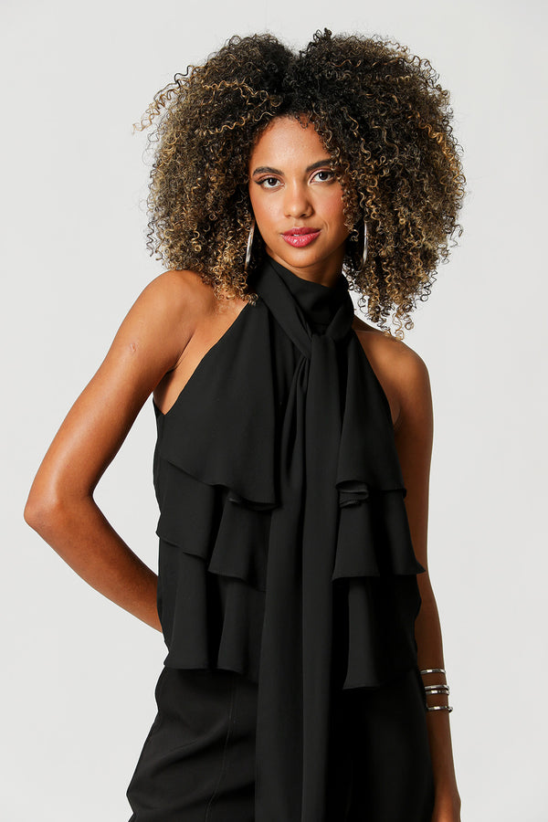 Blusa Ruffle Com Laço