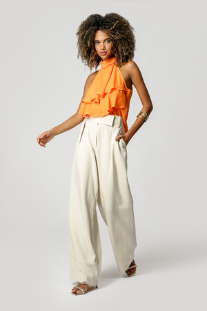 Blusa Ruffle Com Laço
