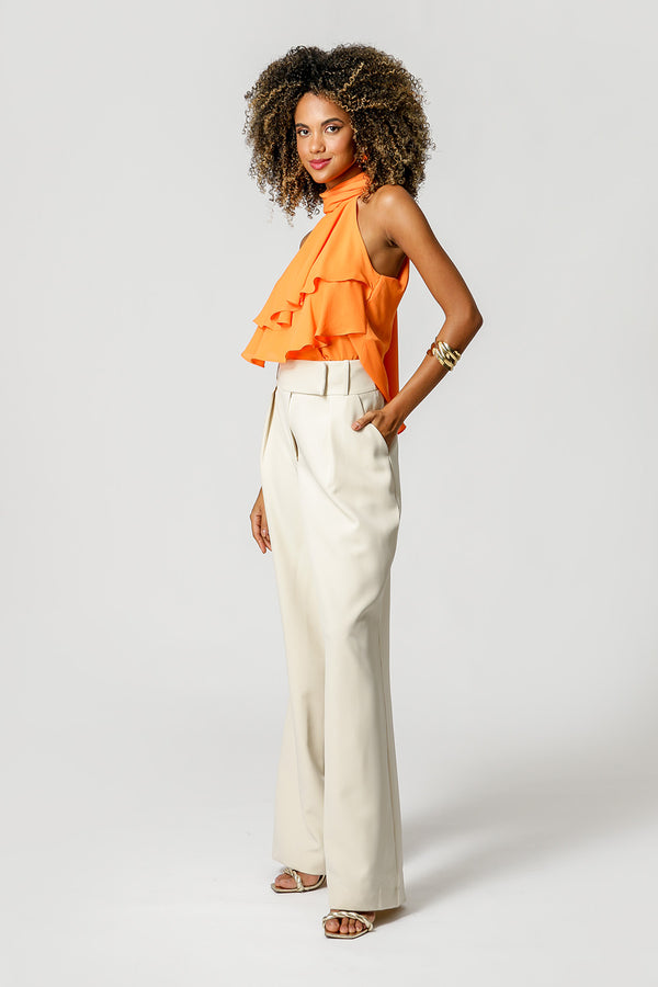 Blusa Ruffle Com Laço