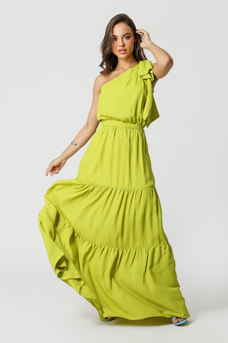 Vestido largo con lazo - CANA