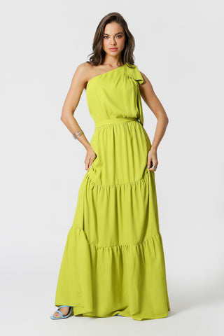 Vestido largo con lazo - CANA