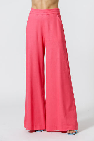 Calça Pantalona Pregas - FLOR