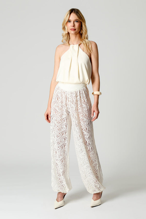 Blusa de Cetim Com Colar Removível