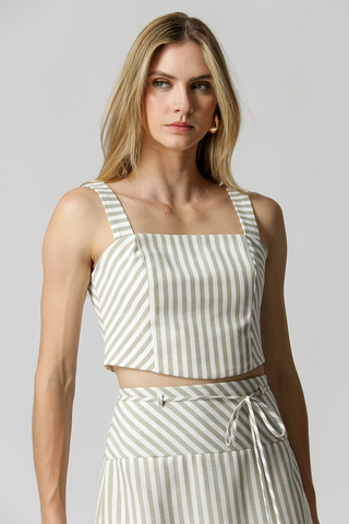 Blusa Linho Alça Larga - OLIVA 90153