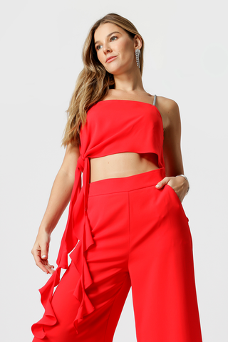 Top de tirantes asimétricos - ROJO