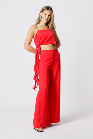 Top de tirantes asimétricos - ROJO